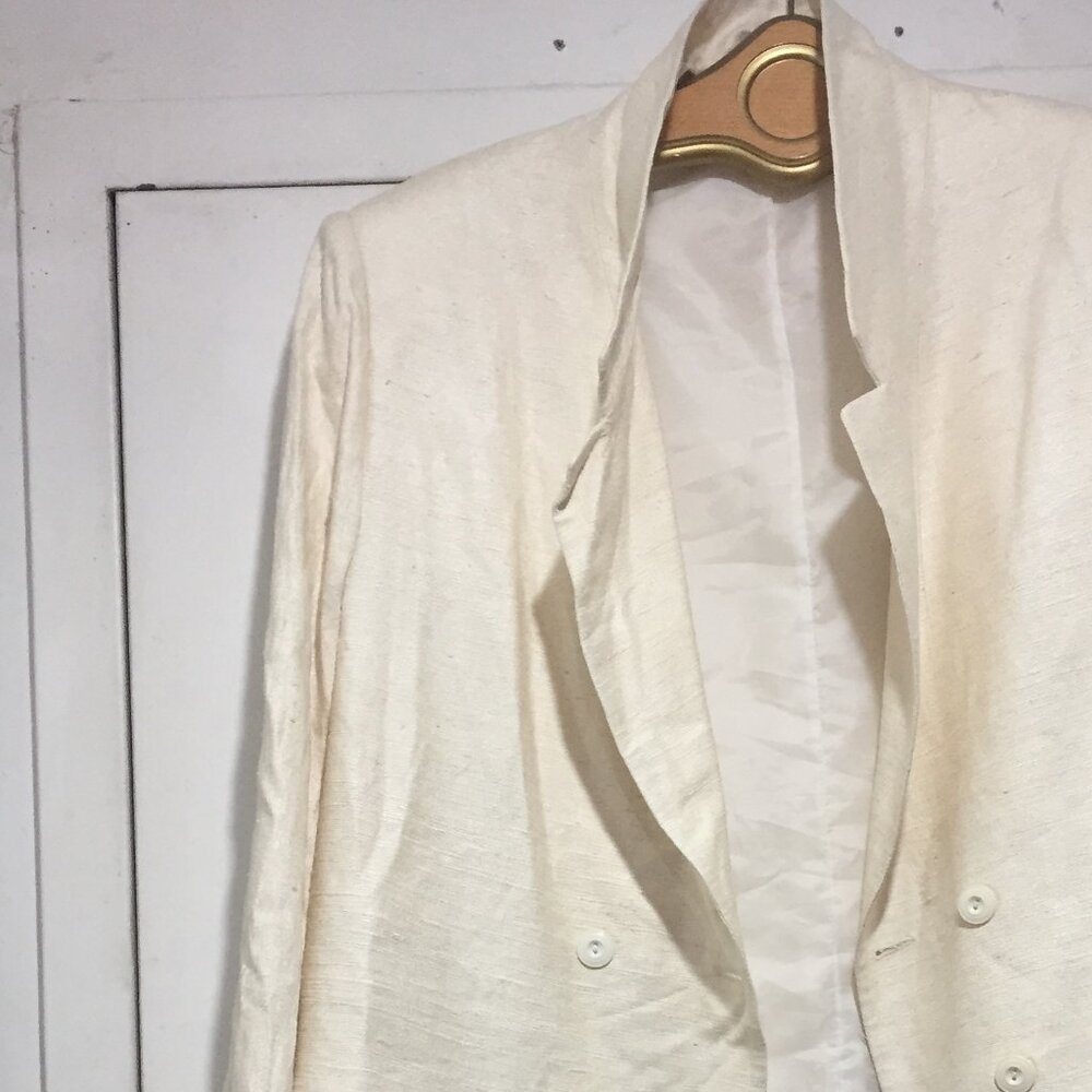 VINTAGE OGGI SILK DOUBLE BREAST BLAZERS SIZE L